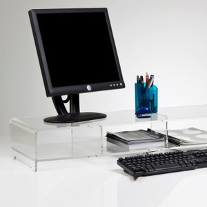 modern desk top clear acrylic lucite organizer 