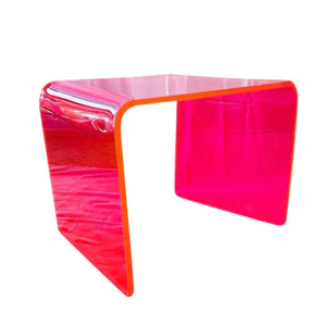 1/2" Neon Color Lucite Waterfall Table