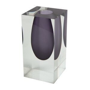modern smoke grey black acrylic lucite bud vase tizo