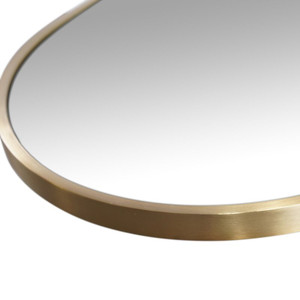 Pill+Shape+Modern+Contemporary+Vanity+Mirror brass gold 40 inch