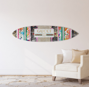 Haute Couture Surfboard - Decorative Surfboard Wall Art Print on Acrylic