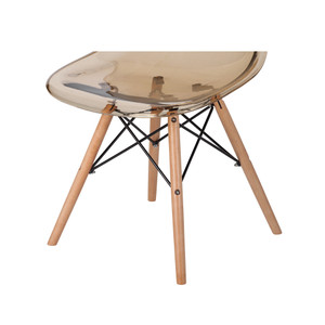 Mid Century DSW Side Chair Mid Century Modern, Amber Plastic