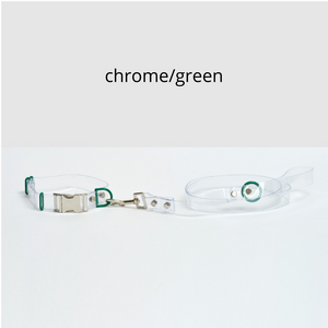 Clear Acrylic Pet Leash and Collar Set