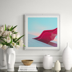 Pink Wings Print in Square Shadow Box Frame