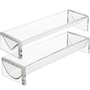 Clear Lucite Cracker Trays, Set of 2