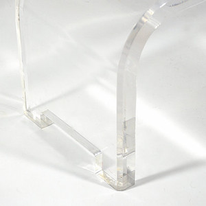 Clear Lucite 1" Thick Long Waterfall Bench