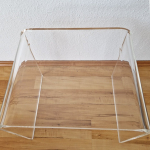 3/4" Clear Lucite Waterfall Side Table acrylic