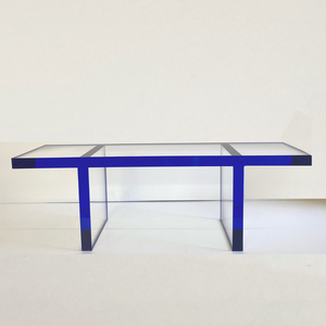 Color Edge 2" Thick Clear Acrylic Bench