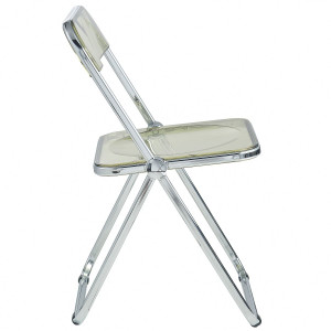 LF19A clear acrylic lucite modern chrome retro folding card game table chair