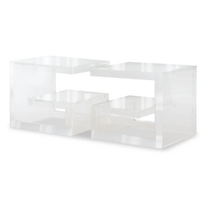 1.5" Lucite Greek Key Accent Table