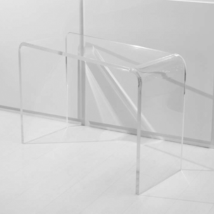 clear acrylic lucite waterfall console table thick sturdy best