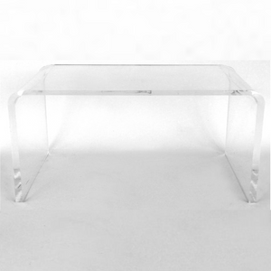 Classic 1" Thick Lucite Rectangular Waterfall Coffee Table