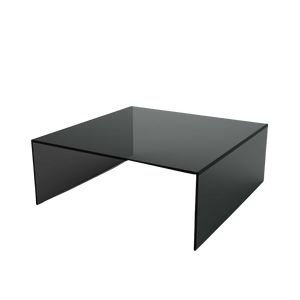 Sheer Black Acrylic Square Parsons Table