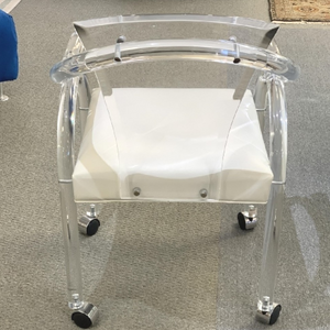 Retro Lucite Game Chair on Wheels