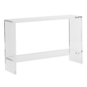 1" Thick Acrylic Console Table with Low Shelf