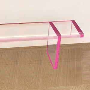 Color Edge 1.5" Thick Clear Acrylic Bench