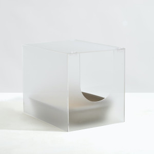 Frosted Acrylic Cat Litter Box Cover/Table,