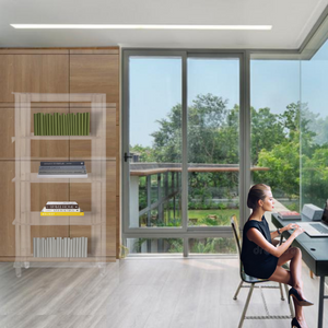 Clear Lucite Bookcase with Overhang Shelves