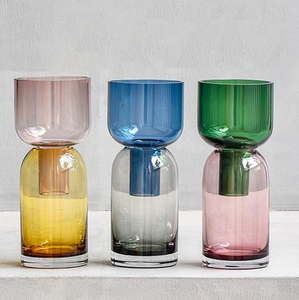 Pastel Color Glass Tea Cup Vases