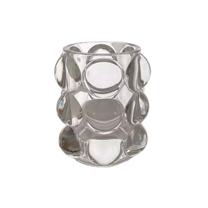 Small Clear Glass Modern Bubble Cup Vase