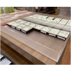 Large Frosted Acrylic Lucite Square Tray