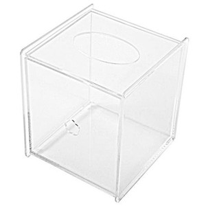 Clear Lucite Tissue Box Holder, Size Options