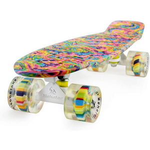 Kids Graffiti Color Acrylic Skateboard with Clear Wheels