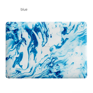 Color Swirl Print Acrylic MacBook Case with Clear Back