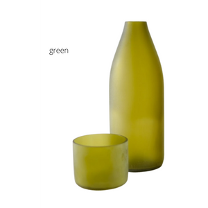 Recycled Frosted Glass Water Carafe & Cup Set