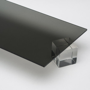 Smoky Grey Lucite 3/4" Thick Scroll Coffee Table