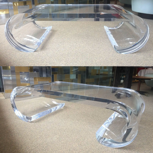 Ultra Thick 2" Lucite Scroll Coffee Table