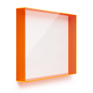 Stock Size Color Lucite Wall Hanging Deep Shadow Box,