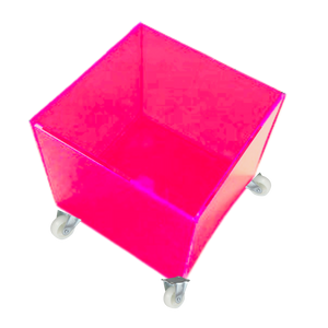 Bright Color Acrylic Toy Box on Wheels