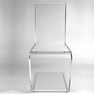 lucite clear acrylic thick S shape Z chair