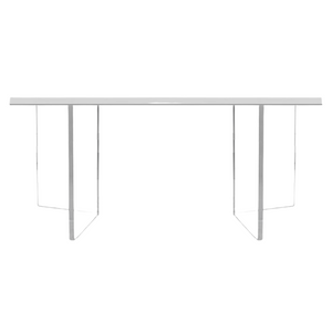 lucite clear acrylic modern T Leg Writing Desk