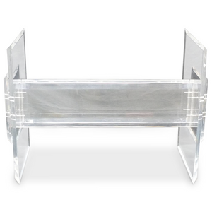  Lucite Double Trestle Table Base with Bevel
