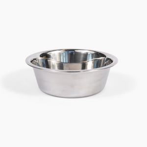 Smoke Grey Acrylic Single Silver Bowl Pet Feeder by Hiddin