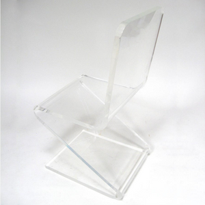 1" Thick Lucite Z Chair with Rounded Top Corners