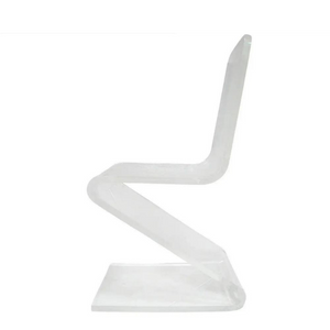 1" Thick Lucite Z Chair with Rounded Top Corners