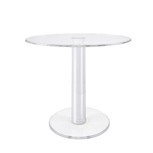 Clear Lucite Round Cafe Kitchen/Dining Table