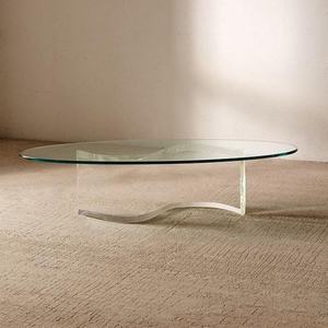 Thick Lucite Mid Century Modern "S" Shape Coffee Table Base