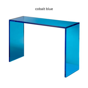 1" Thick Color Acrylic Slab Console Table