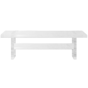 1.5" Lucite Cross Bar Coffee Table