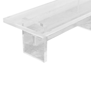 1.5" Lucite Cross Bar Coffee Table