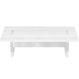 1.5" Lucite Cross Bar Coffee Table