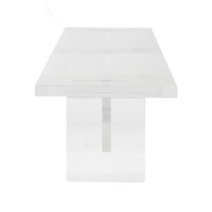 1.5" Lucite Cross Bar Coffee Table