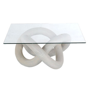 Wood Knot Square Coffee Table with Glass Top (H0075-9444) (view)