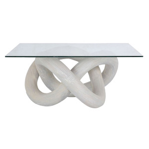 Wood Knot Square Coffee Table with Glass Top (H0075-9444) (view)