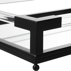 Black Metal and Lucite Tray