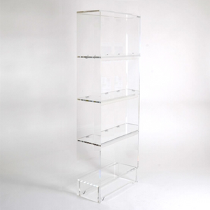 Lucite Bookcase with Scallop Base